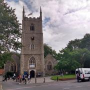 The Reading Minster Church of St Mary the Virgin in St Mary's Butts, Reading town centre.