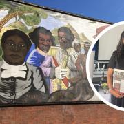 The Black History Mural at Reading Central Club and Yvonne Yew.