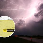 Thunderstorm weather warning in Berkshire