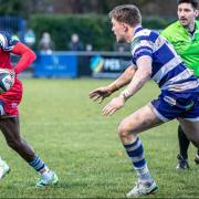 Ollie Monye attacking for Rams.