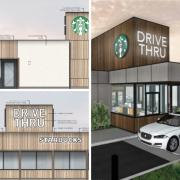 Plans for a new Starbucks drive thru in Woodley
