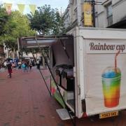 The trailer used by Salim Alami to sell drinks outside Clarks in Broad Street, Reading town centre. Credit: Reading Borough Council