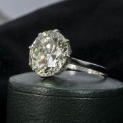 a large certificated diamond solitaire ring, owned by the late Baroness Betty Boothroyd