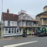 Work is taking place on the renamed Rising Sun pub in Castle Street, Reading, which will reopen next month.