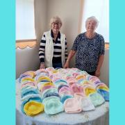 Two local women knit 100 hats for Royal Berks babies