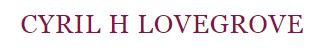 Cyril H Lovegrove Funeral Directors - Company Logo