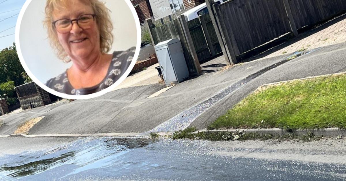 Earley - Anger as water leak still not fixed by Thames Water