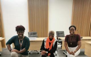 Reading Borough Council\'s three Black councillors, Sophia James (Katesgrove), Alice Mpufo-Coles (Whitley) and Ayo Sokale (Caversham). Credit: Cllr Sophia James