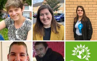 All six candidates standing in the Norcot by-election being held on August 3. Credit: Reading Labour. Liberal Democrats, Conservatives, TUSC, Green Party and @bmouthal