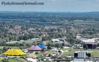 PICTURED: Drone images capture Reading Festival as the weekend event begins