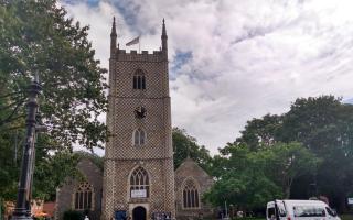 The Reading Minster Church of St Mary the Virgin in St Mary's Butts, Reading town centre.