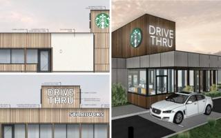 Plans for a new Starbucks drive thru in Woodley