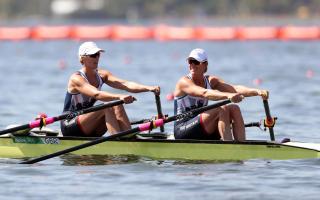 Great Britain's Katherine Grainger and Vicky Thornley following the Women's Doubles Sculls at the Lagoa Stadiun on the first day of the Rio Olympics Games, Brazil. PRESS ASSOCIATION Photo.