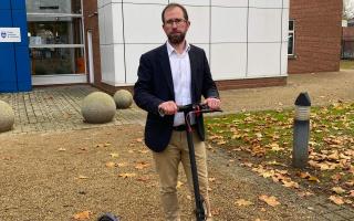 Matthew Barber (pictured) is warning of the dangers posed by e-scooters