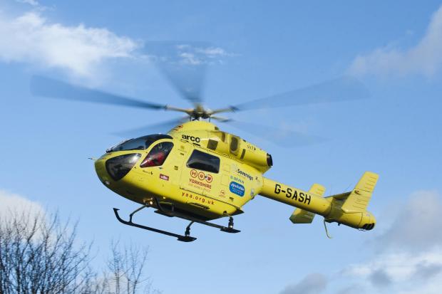 Pupil flown to hospital after collapsing at school