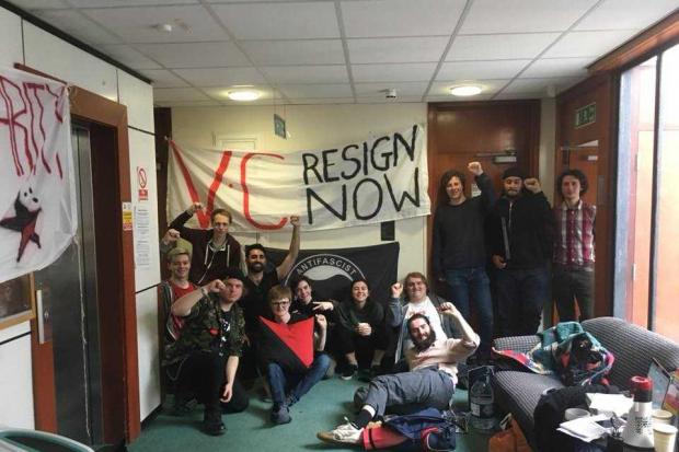 Students call for university's vice chancellor to resign during heated protest