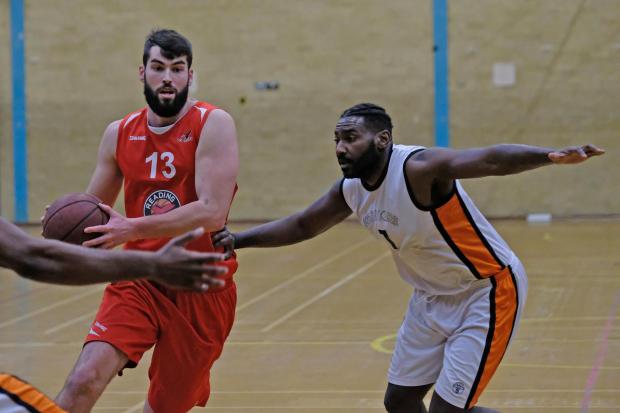 (190205) Danny Carter. Reading Rockets Basketball (red) vs Leicester Warriors. Pictures by Mike Swift.